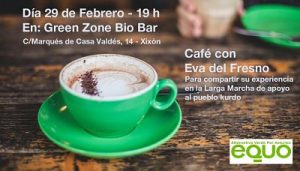 Café con Eva del Fresno: la Larga Marcha del pueblo kurdo @ Green Zone Bio Bar